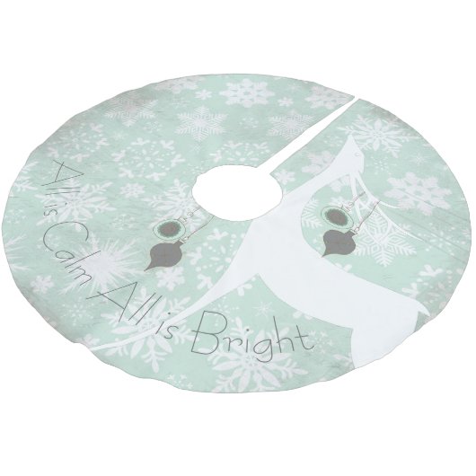 すべて落ち着いているAllは明るい鹿のホリデーツリースカート ブラッシュドポリエステルツリースカート (アングル)