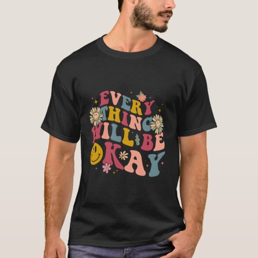 すべて言葉で前向き引用文 Tシャツ (正面)