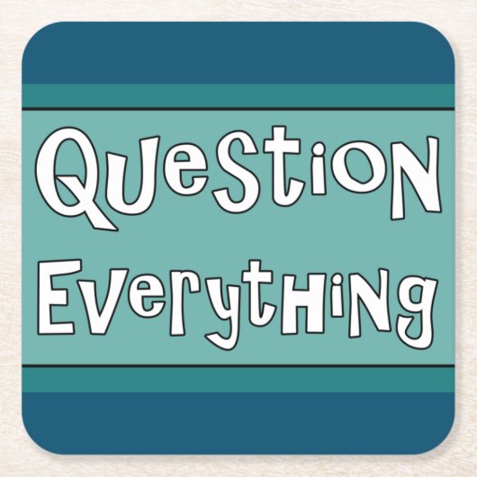 すべて質問 スクエアペーパーコースター (正面)