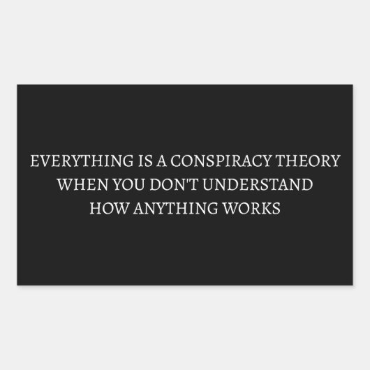 すべて陰謀説だ 長方形シール (正面)