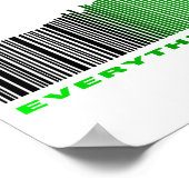 すべて音楽引用文グリーンバーコードイコライザー ポスター (角)