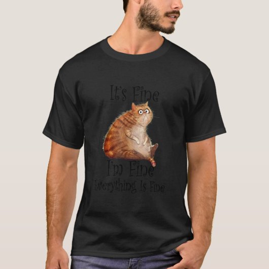 すべて順調だにゃん 猫Tシャツ Tシャツ (正面)