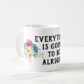 すべて順調に進む花 コーヒーマグカップ (正面左)