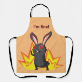 すべて黒素晴らし兎のミーム エプロン (正面)