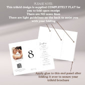 すべて1枚の写真結婚のメニューテーブルなし白3つ折り