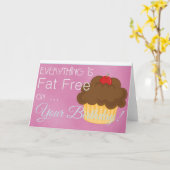 すべてFat Free Cupcake誕生日カード2 カード (黄色い花)