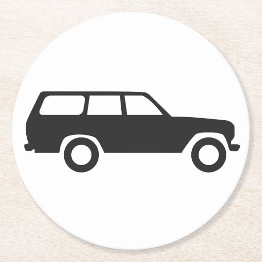 すべてFJ60 60シリーズ土地の巡洋艦のコースター ラウンドペーパーコースター (正面)