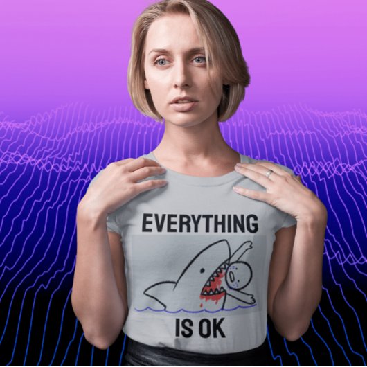 すべてOKシャークおもしろいTシャツ Tシャツ