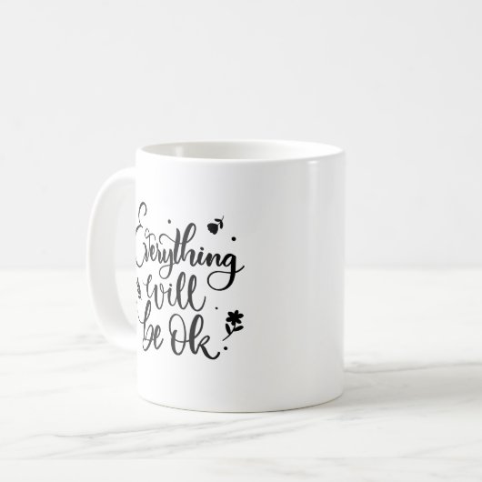 すべてOk感動的引用文 コーヒーマグカップ (正面左)