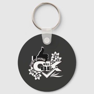 すべてOK」グラフィックやる気を起こさせるティー キーホルダー