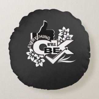 すべてOK」グラフィックやる気を起こさせるティー ラウンドクッション