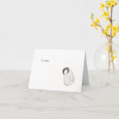 すまないキュートペンギンカードバイミカアート カード (黄色い花)