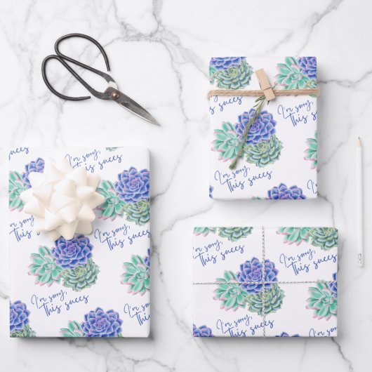 すまないサックスラッピング紙シート ラッピングペーパーシート (正面)