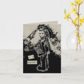 すまないシニバニー カード (黄色い花)