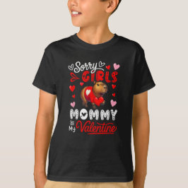 すまない女おもしろいの子のジョークMommyは私のバレンタイン Tシャツ