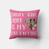 すまない女の子ママは私のバレンタインシンプル家族 クッション (裏面)