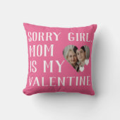 すまない女の子ママは私のバレンタインシンプル家族 クッション (正面)