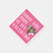 すまない女の子ママは私のバレンタインシンプル家族 スタンダードカクテルナプキン (角)