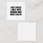 すまない姫私は私を刺すかもしれない女性とデート スクエア名刺 (正面/裏面)