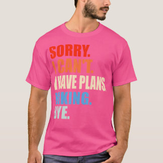 すまない私は予定を持っていないバイハイキングメンズウィメンズボー Tシャツ