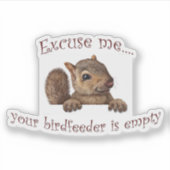 すまない…バーズフィーダが空である シール (正面)
