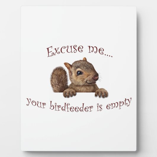 すまない…バーズフィーダが空である フォトプラーク (正面)