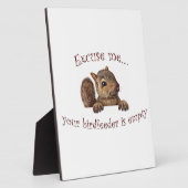 すまない…バーズフィーダが空である フォトプラーク (側面)