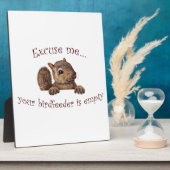 すまない…バーズフィーダが空である フォトプラーク (側面)