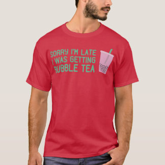 すまないIx27m遅れて私はバブルティーピンクボブ Tシャツ