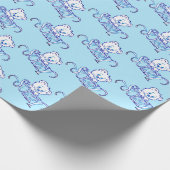 すまぬ目がライトブルーに映る ラッピングペーパー (角)