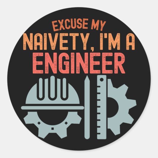すまんナイヴェテ、私はエンジニア ラウンドシール (正面)