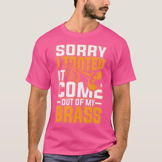 すまんラッパ来に真鍮から手を差し出して Tシャツ (正面)