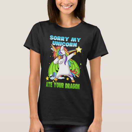 すまん一角獣食べのダゴン Tシャツ (正面)