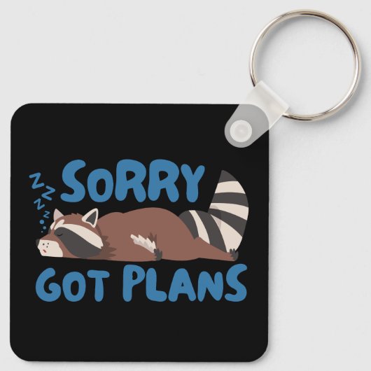 すまん得な計画おもしろいRaccoon キーホルダー (裏面)