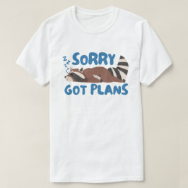 すまん得な計画おもしろいRaccoon Tシャツ