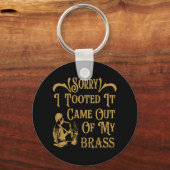 すまん来なに真鍮のサクソフォン キーホルダー (裏面)