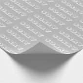 すまん白灰色のギフトモダンはっきりした品 ラッピングペーパー (角)