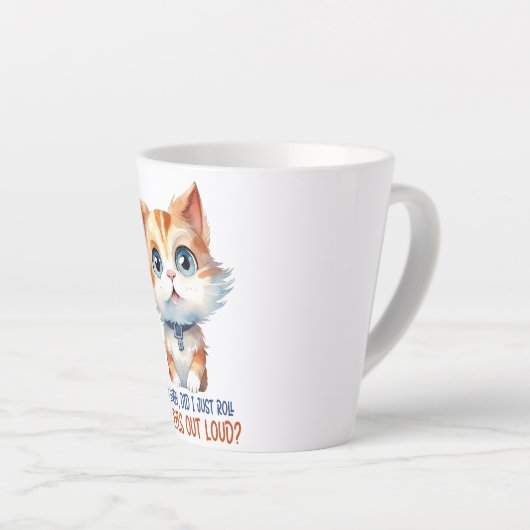 すまん目が転が大きかった?- Sassy Cat カフェラテマグ (右アングル)