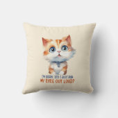 すまん目が転が大きかった？- Sassy Cat クッション (裏面)