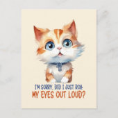 すまん目が転が大きかった?- Sassy Cat ポストカード (正面)