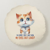 すまん目が転が大きかった？- Sassy Cat ラウンドクッション (裏面)