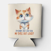 すまん目が転が大きかった？- Sassy Cat 缶クーラー (正面)