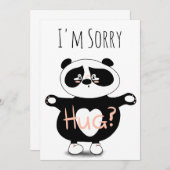 すまん許すかわいいパンダ熊ハグスカード (正面/裏面)