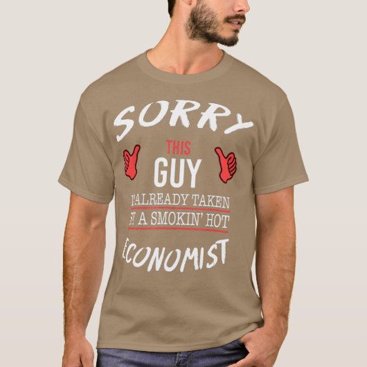 すまん、この男は熱狂的な経済学者に連れて行おもしろいかれる Tシャツ (正面)