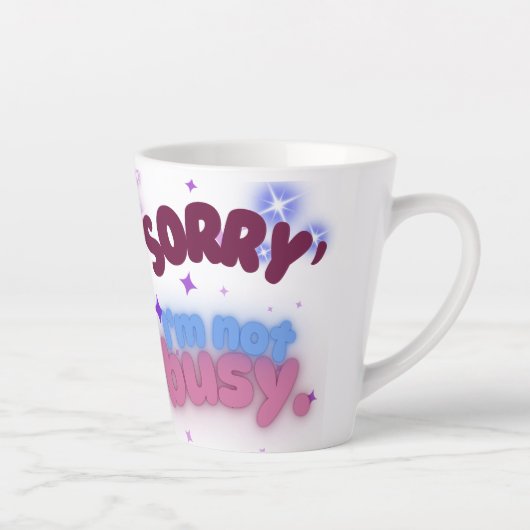 すまん、私は冷たく自信忙しのある雰囲気ではない カフェラテマグ (右)