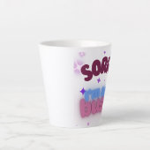 すまん、私は冷たく自信忙しのある雰囲気ではない カフェラテマグ (正面)