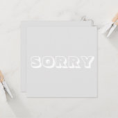 すまん、薄灰色モダン白はっきりした カード (正面/裏面インサイチュ)