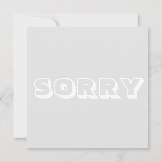 すまん、薄灰色モダン白はっきりした カード (正面)