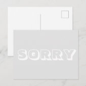 すまん、薄灰色モダン白はっきりした ポストカード (正面/裏面)