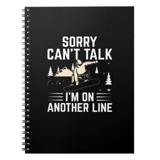 すまん_can_t_talk_i_m_on_another_line ノートブック (正面)